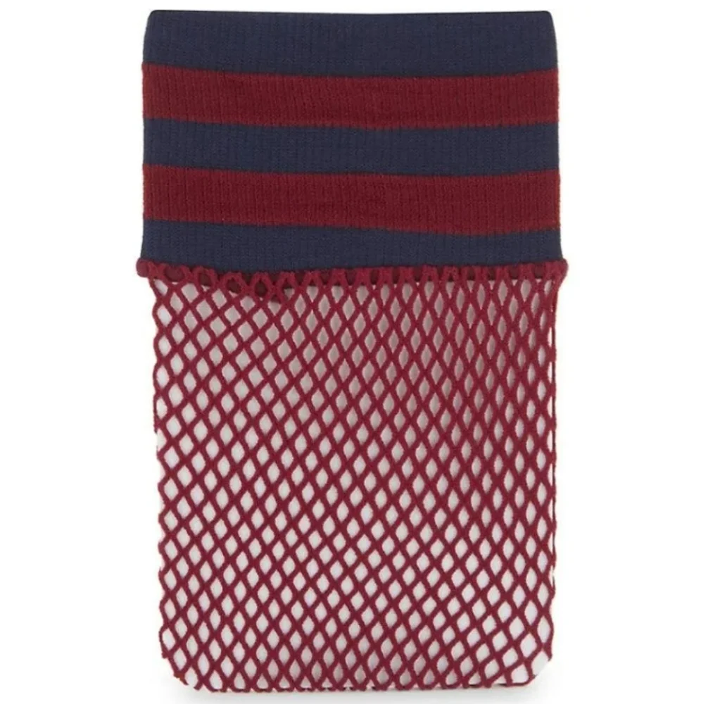 🌁 NWT: 2/$10 FREE PEOPLE; RIOT SPORT FISHNET ANKLE HOSIERY/SOCK, WINE COLORED.